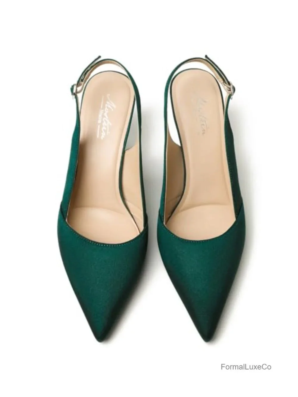 Kitten Heels Slingback Pointed Toe Pumps for Wedding Party Work